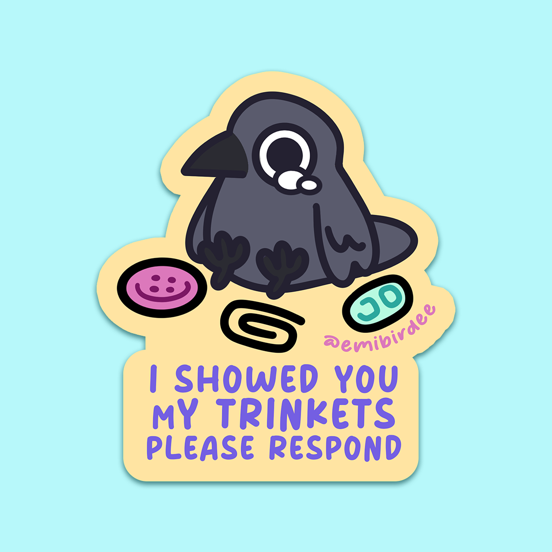 Crow Trinkets Vinyl Sticker