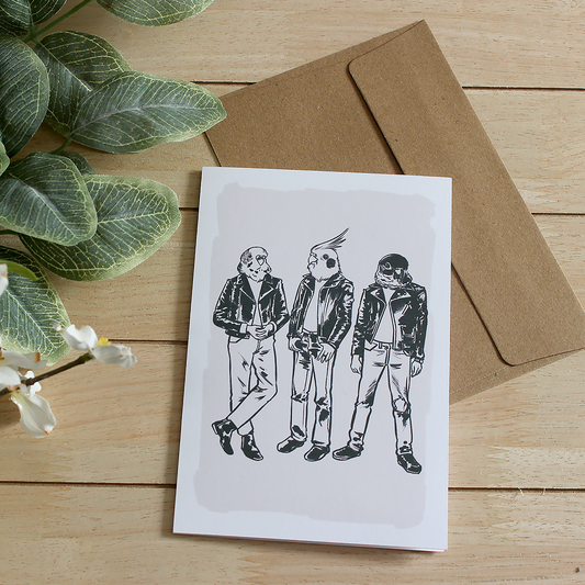 Biker Birds Greeting Card