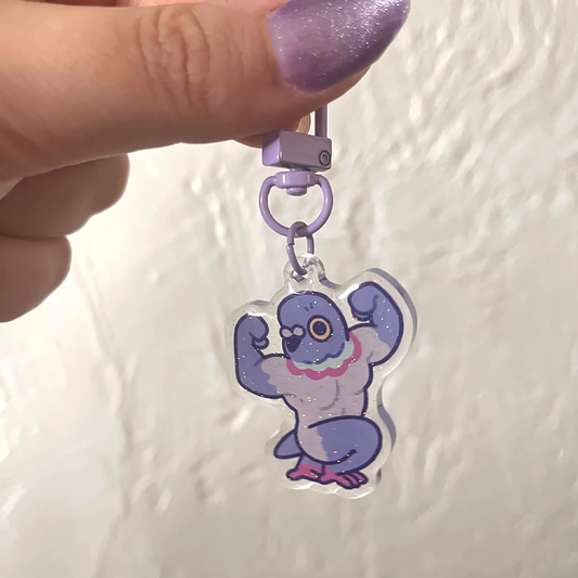 Buff Pigeon Keychain