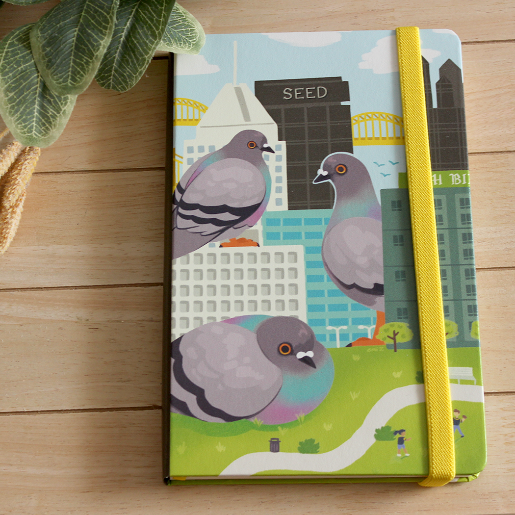 Pittsburgh Pigeon Dotted Notebook