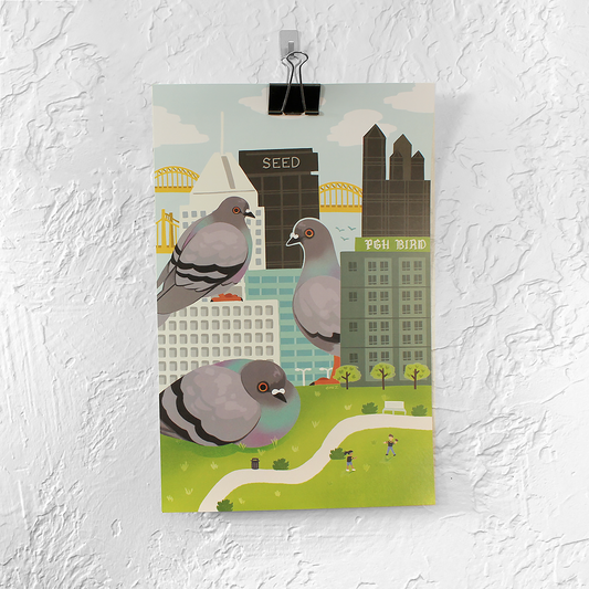 Pittsburgh Pigeons Print