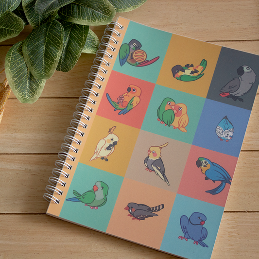 Bird Squares Reusable Sticker Book