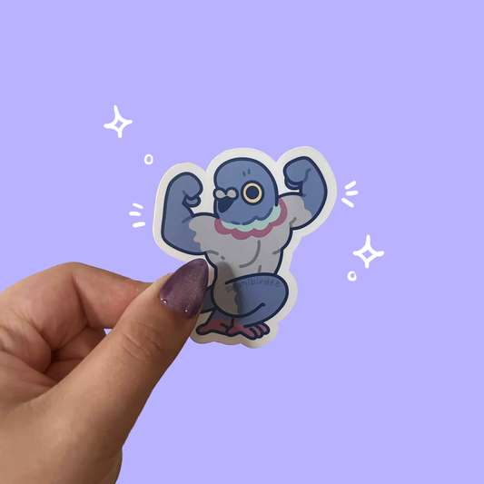 Buff Pigeon Vinyl Sticker