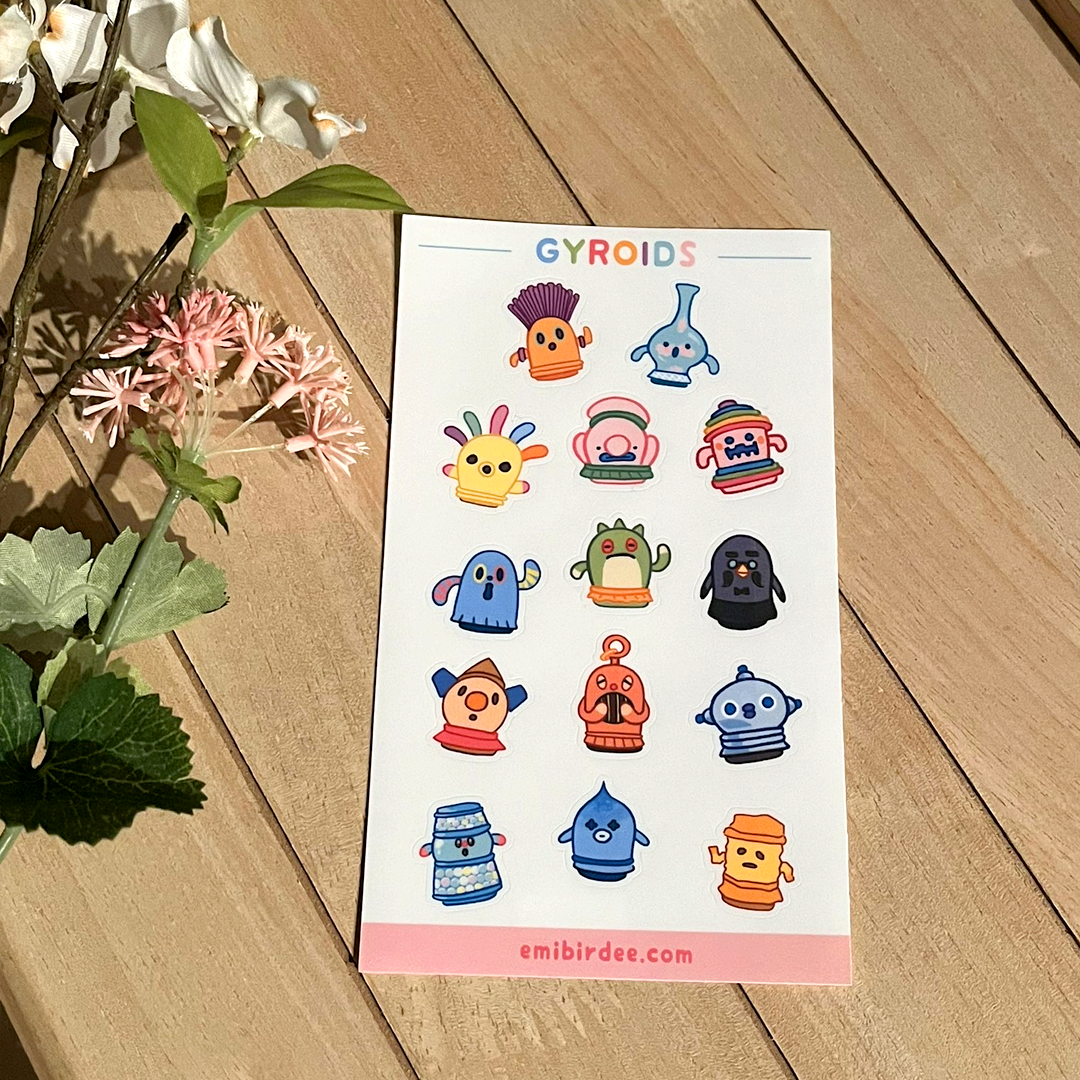 Gyroid Stickers Gyroid Sticker Sheet – Emibirdee Online Store